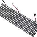 BTF-LIGHTING WS2812B ECO RGB Alloy Wires 5050SMD Individual Addressable 8X32 256 Pixels LED Matrix Flexible FPCB Full Color Works with WLED,SP802E,etc Controllers Image Video Text Display DC5V