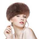 Faux Fur Headbands for Women, Fluffy Winter Headbands for Women, Womens Winter Headband with Elastic (Natural)