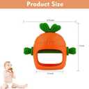 2 x Chuya Silicone Baby Teething Toys Teether for Babies 0-24 Months Carrot Hand Teethers Teething Relief Sore Gums Baby Toys for Infants