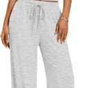 Trendy Queen Women's 2 Piece Lounge Set Summer Outfits - Camisole Top & Wide Leg Pants (Gray, L)