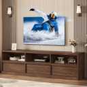 IDEALHOUSE 70 inch TV Stand for 80" TVs, Mid Century Modern Entertainment Center with Storage Drawer & Open Shelves, Wood Media Console Cabinet for Living Room/Bedroom, Vintage