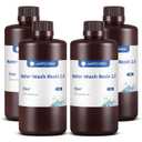 ANYCUBIC Water Washable 3D Printer Resin 2.0 Bundle, 405nm High Precision UV-Curing 3D Resin, Low Shrinkage Photopolymer Resin for LCD Resin 3D Printer (4Packs*1kg Clear, 4kg in Total)