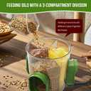 LONA Bird Feeders for Outdoors Hanging  3 Separate Compartments, 3 Feeding Ports, Weatherproof Dome & 3 Ways to Hang, Large Capacity for Cardinals/Finches (Green (Normal)
