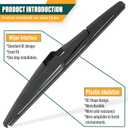 Windshield Wiper Blades Replacement for Toyota highlander 2020 2021 2022 2023,Original Equipment Replacement Front Rear Wiper Blade Set - 26" 18" 10" (Set of 3)