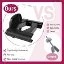 Upgrade 2 Pcs Baby Gate Banister Adapter NoDrill Stair Railing Mount, Fits 23.5 Round/Square Posts, Compatible with Baby & Pet Safety Gates (Black, Standard-B)