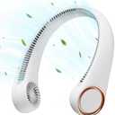 Gaiatop Portable Neck Fan Rechargeable, Hands-Free 360° Cooling, 17hrs Runtime, Battery Powered Personal Wearable Fan Quiet, Summer Outdoor Travel Essentials, Birthday Gifts for Women Men Teens, White