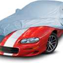 iCarCover Custom Car Cover for Chevy Camaro STD, Z28, SS, Waterproof All Weather Rain Snow UV Sun Protector Full Exterior Weatherproof Indoor Outdoor Car Cover with Strap (Year Fits 1993-2002) (1-Tone (Solid Gray))