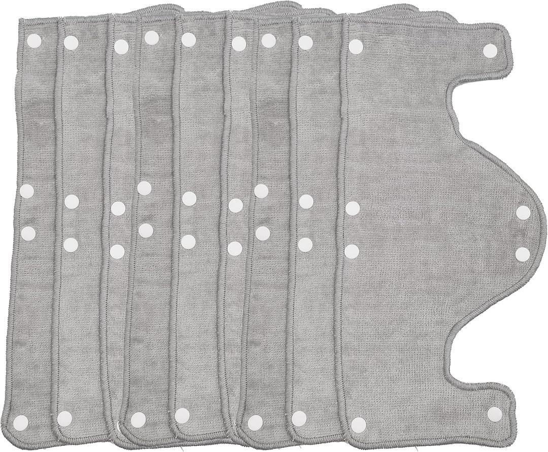 Big Light Gray Hard Hat Sweatband,Reusable Washable Terry Cotton Hard Hat Liner snap on, 9 pcs per Pack