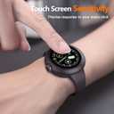 Misxi 2-Pack Case Ultra-Thin Tempered Glass Screen Protector Compatible with Google Pixel Watch 4 (2025) 45mm, High Touch Sensitivity Protective Cover for Pixel Watch 4, Black