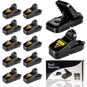 VEFEFI Mouse Traps 12-Pack - for House Indoor Outdoor, Small Mice Traps for House Indoor, Reusable Mousetrap Quick Effective Mouse Catcher for Home VEFEFI Mouse Traps 12-Pack - for House Indoor Outdoor, Small Mice Traps for House Indoor, Reusable Mousetrap Quick Effective Mouse Catcher for Home