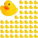 JTTJDB 50-Pieces Float & Squeak Mini Rubber Duck Baby Bath Ducky Sound Shower Toys for Kids