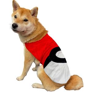 ComfyCamper Red and White Dog Costume - X Large Medium Small French Lab Retriever Pet Cosplay Halloween Costumes Ball (X-Large, Cape)