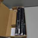 Zeerobee Curtain Rods for Windows 66 to 120, Black Curtain Rod, Adjustable 1 Inch Heavy Duty Outdoor/Indoor Modern Drapery Pole, 32"-120", Black 