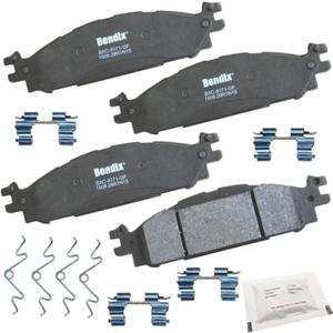 Bendix Priority1 CFC1508 Ceramic Front Brake Pads for Ford Explorer 2011-2019, Flex 2009-2019, Taurus 2010-2019, Lincoln MKS 2009-2012, MKT 2010-2019 (Only models with 325mm Rotor)