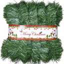 50 Ft Christmas Garland, Artificial Pine Garland Holiday Decor for Outdoor or Indoor Home Garden Artificial Green Greenery, or Fireplaces Holiday Party Decorations