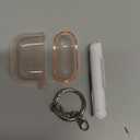 for AirPods 4th Generation Case Cover 2024, Military-Grade Shockproof, Soft TPU Highly Transparent Anti-Yellowing for AirPods 4 Case with Cleaning Kit & Cute Round Buckle, Clear Pink