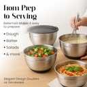 Bellemain Mixing Bowls with Lids Set - Stainless Steel Mixing Bowls with Airtight Lids - Food Storage Containers - 3PCS Set with Non-Slip Bottoms Kitchen Essentials for Baking - Serving, 3 Piece