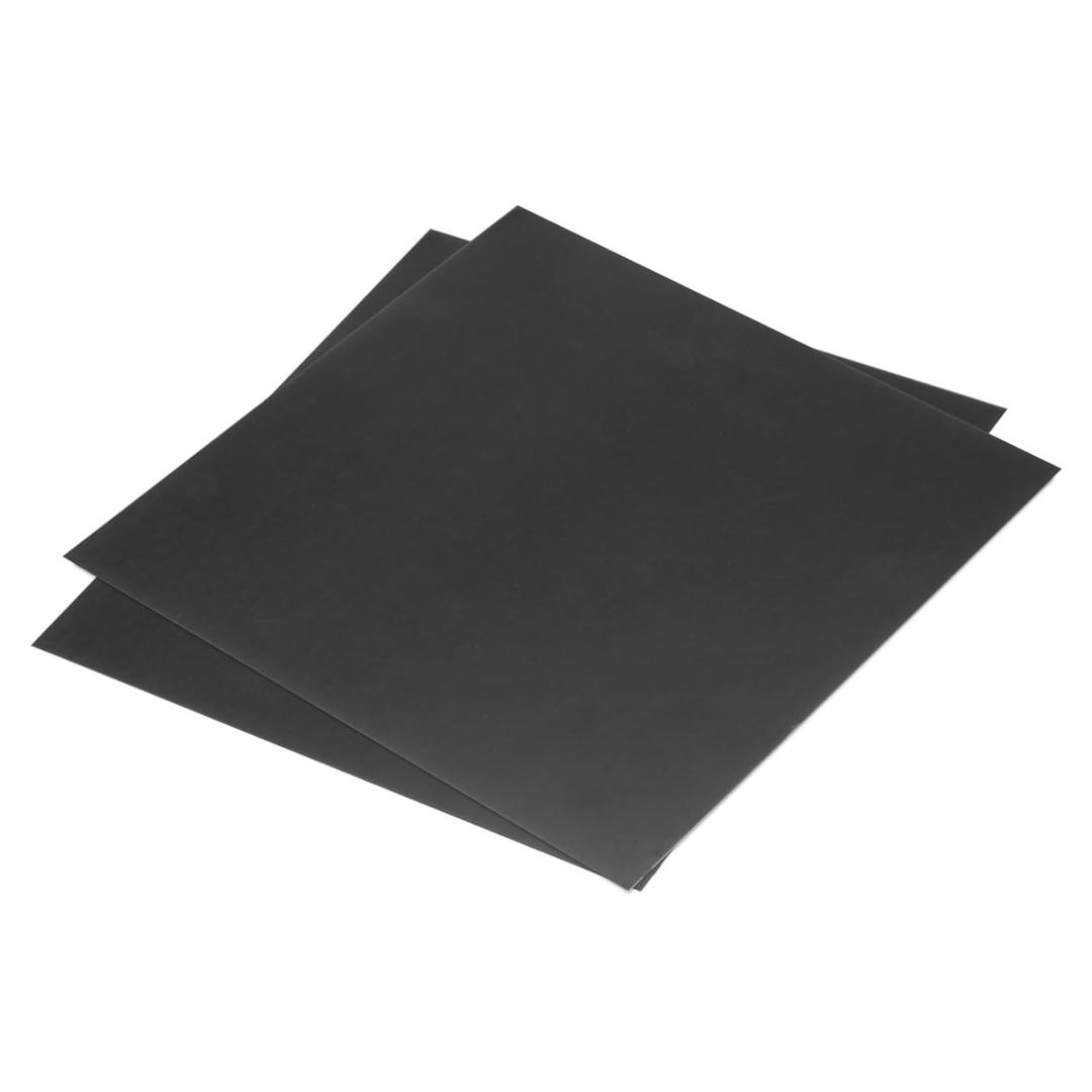 MECCANIXITY Black ABS Plastic Sheet 10 x 10 x 0.02 Inch for Building Model, DIY Crafts, Panel, Pack of 2 Pcs