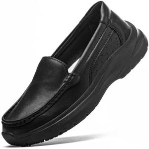 Non-Slip Nursing Shoes for Women in Food Service - Lightweight, Comfortable, Suitable for Restaurant, Crew, and Medical Work Black Size 6/7.5