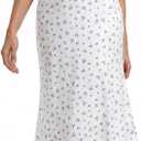 Belle Poque Floral Dress for Women Summer Backless Spaghetti Strap Dresses Cami Dresses Tea Party Dress (XL)