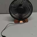 Koonie SLENPET 6 inch USB Desk Fan, 4 Speeds, Ultra-quiet, 90 Adjustment for Better Cooling, Portable Mini Powerful Desktop Table Fan, Small Personal Fan for Home Office, Metal Base, Bronze