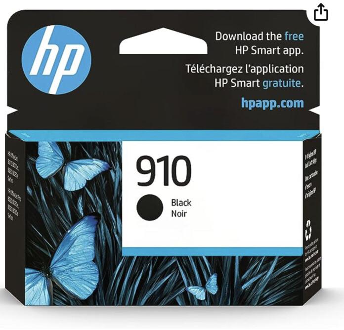 HP 910 Black Ink Cartridge | Works with OfficeJet 8010, 8020 Series, OfficeJet Pro 8020, 8030 Series | Eligible for Instant Ink | 3YL61AN