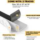 Blackout PVC Light Blocking Strips for Window Shades and Blinds - Blocks Light Along The Sides of Blackout Blinds,Side Tracks for Cordless Shades, Light Blocking Strips for Bedroom (White, 58",2Pcs)