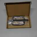 2 Pcs Barn Door Handles, Sliding Door Pull Handles, Stainless Steel Closet Cabinet Door Handles Pulls with Plates for Cupboard Cabinet Wardrobe Drawer Shed Pull Handles, 160mm/6.3 inch - Black