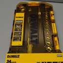 DEWALT Socket Set, 1/4-Inch & 3/8-Inch Drive, SAE/Metric, 34-Piece (DWMT73804)