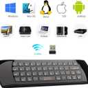 Rii Mini i25 Multifunction Portable 3 in 1 2.4GHz Wireless Fly Mouse Keyboard and Remote Control with Rechargeable Li-ion Battery for PC, Laptops, Linux, Android Tv Boxs, Windows, Windows, IPTV