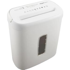 Amazon Basics Cross Cut Paper and Credit Card Shredder for Security - 8-Sheet, Heavy Duty, White