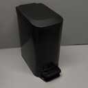 TIPGO Slim Bathroom Trash Can with Lid Soft Close, Step Pedal, 6 Liter / 1.6 Gallon Stainless Steel Trash Bin, Small Garbage Cans for Bedroom, Office, Kitchen (Matte Black)