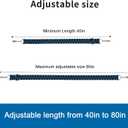Adjustable Bungee Cords, 80 Inch Bungee Cords with Hooks Heavy Duty, Flat High Elastic Rubber Bungee Straps for Camping, Securing Tarps, Moving Cargo, Camps, Tarps