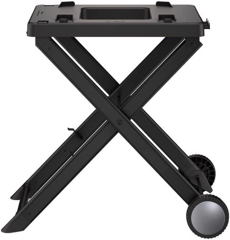 Ninja XSKSTAND Woodfire Collapsible Outdoor Grill Stand, Compatible with Ninja Woodfire Grills (OG700 Series), Foldable, Side Utensil Holder, Weather-Resistant, Black