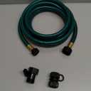 Garden Hose Short Extension for Watering  Leakproof and No Kink  1/2 Inch PVC Hose 10FT with Female and Male Fittings for Outdoor or Connection Use (Green)