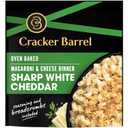 Cracker Barrel Oven Baked Mac and Cheese, 1 Pouch, for Easy Dinner or Dinner Sides, Sharp White Cheddar Flavor, No Artificial Flavors or Dyes, 12.3 oz