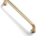 Yanxia Set of 12 -Sleek 5" Center to Center Brushed Brass Cabinet Handles - Modern and Minimalist Hardware for Stylish Home Enhancement