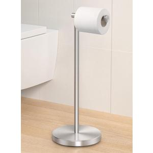 KES Toilet Paper Holder Stand SUS 304 Stainless Steel Rustproof Pedestal Lavatory Tissue Roll Holder Floor Stand Modern Brushed Nickel Finish, BPH283S1-2