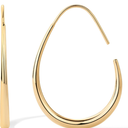Lightweight Teardrop Hoop Earrings for Women | Large Oval Pull-Through Statement Earrings