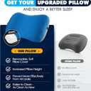 Hikenture Camping Pillow with Removable Cover - Ultralight Inflatable Pillow for Neck Lumbar Support - Upgrade Backpacking Pillow - Washable Travel Air Pillows for Camping, Hiking, Backpacking (Blue)