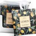 12 Pack Large Lemon Scented Sachets  Hanging Closet & Drawer Deodorizer & Air Freshener, Long-Lasting Aroma