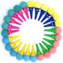 Meirrnyyu 24 Pcs 4inch Ice Cream Foam Ball Launcher, Mini Ice Cream Cone Shooter Toys for Kids, Children, Carnival Prize, Party Favors