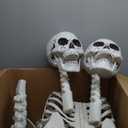 6ft Posable Halloween Skeleton, 2Pcs Life Size Skeleton Bones with Movable Joints for Halloween Graveyard Haunted House Spooky Scene Decor