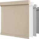 NUTRO CHILL Blackout Window Blinds Cordless, Spring System Window Shades with UV Protection Thermal Insulated Linen Fabric, Roller Blinds for Home Office(25''x72'', Beige)