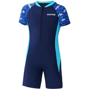 MIENOE Boys Swimsuit One Piece Kid Swimsuit Boys Water Sport Short Swimsuit UPF 50+ Sun Protection Bathing Suits
