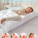 YZ HOME Long Body Pillow for Adults - Firm Body Pillow Insert | Body Pillow Insert with Shredded Memory Foam,Adjustable Height,Soft Support for Side Sleeper,Washable (White, 20x54'')