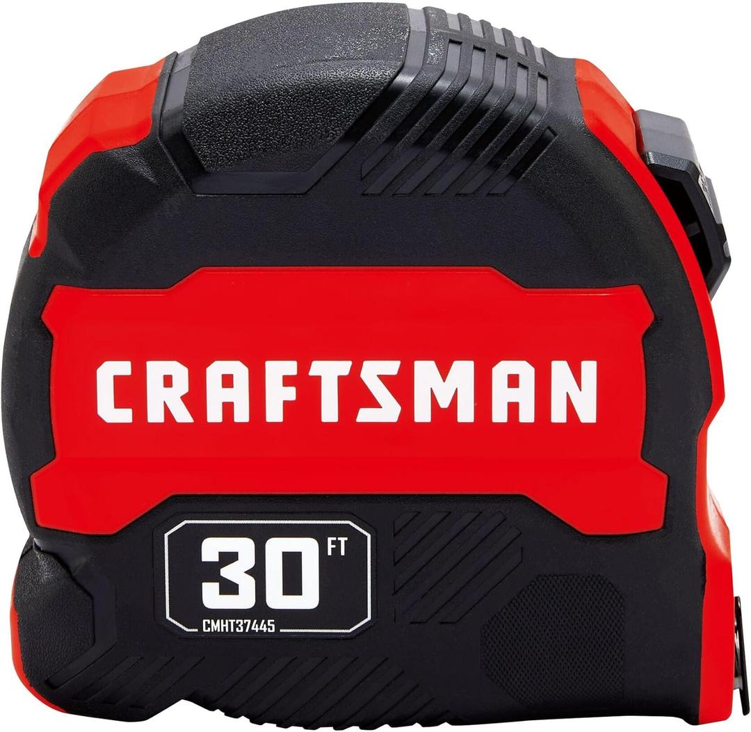 CRAFTSMAN 30-ft Tape Measure with Fraction Markings, Retractable (CMHT37445S)