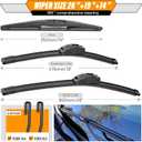 AUTOBOO 26"+19" Windshield Wipers with 14" Rear Wiper Blade Replacement for Subaru Outback Legacy 2010 2011 2012 2013 2014-Original Factory Quality (Pack of 3)