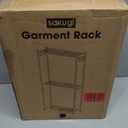 Sakugi Clothes Rack - 33.0" x 12.2" x 79.5" Clothing Rack with Shelves & Wheels, Multi-Functional Wardrobe Closet with Hooks, Sturdy Metal Garment Rack for Bedroom, Laundry, Balcony (Black)