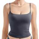 SUUKSESS Women Sexy Square Neck Tank Top Summer Y2K Going Out Basic Cami Shirt, S